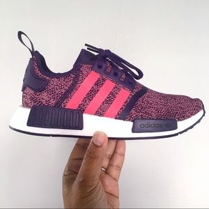 Adidas NMD R1 Purple Eggplant Pink Sneakers